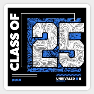 Class of 2025 Urban Streetwear // Graduation Class of '25 Blue Magnet